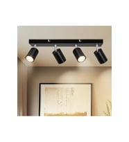 Mylights dörtlü 4'lü Siyah Metal Spot Avize GU10 (6500K tercihen günışığı veya sarı) Os ram