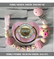 Sahi Aksesuar İsimli Bebek Emzik Zinciri ve Bebek Silikon Emzik BEZYI212