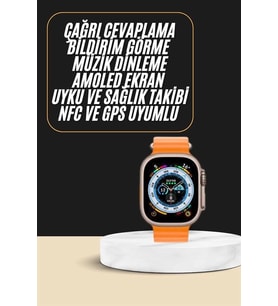 Akıllı Saat Amoled Ekran Bluetooth Bağlantılı Özel Tasarım Unısex