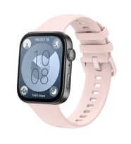 Lexroo Huawei Watch Fit 3 Band Serisi Klasik Kordon Silikon Strap Kayış - Pembe