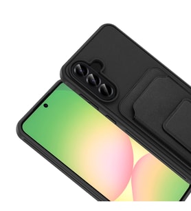 Samsung Galaxy A56 Kılıf Deri Dokulu ve Kartlıklı BiKart TPU Premium Kapak