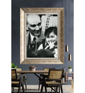 Gümüş Çerçeveli Atatürk Tablo za426