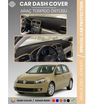 VOLKSWAGEN GOLF 6 (2008-2012) Torpido Örtüsü Ön Göğüs Koruma Tam Uyum UV Koruma