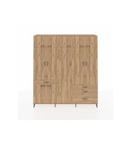 Hyperion Gardrop 11 Raflı 4 Çekmeceli 2 Askılı 220x44x243 Çam-Çam/Çam