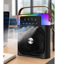 Mini Klima Fan Buharlı Soğutucu Rgb Led Işıklı Taşınabilir Masaüstü Fan