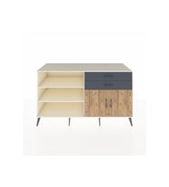 Kronos Konsol 3 Raflı 2 Çekmeceli 2 Kapaklı 176x59x99 Aytaşı-Çam/Antrasit