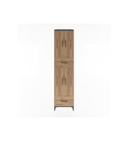 Hyperion Dolap 4 Raflı 2 Çekmeceli 4 Kapaklı 60x44x243 Antrasit-Çam