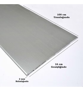 Alüminyum Kapı Eşik Parke Profili Dilatasyon Profili 100 Cm Uzunluğunda 16 cm Eninde