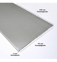 Alüminyum Kapı Eşik Parke Profili Dilatasyon Profili 100 Cm Uzunluğunda 16 cm Eninde