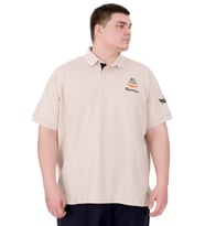 Mode XL Büyük Beden Erkek T-Shirt Pike Polo Yaka U25305 Bej