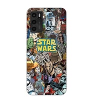 Oppo A16 / A55 Uyumlu Star Wars Kolaj Tasarımlı Şeffaf Telefon Kılıfı