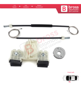 Skoda Fabia MK2 5J MG 542 545 2006-2014 5-Kapı 5J1837401 İçin Elektrikli Ön Sol Cam Kriko Tamir Seti