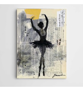 Siyah Balerin Modern Sanat Kanvas Tablo