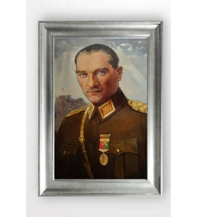 Gümüş Çerçeveli Atatürk Tablo a674