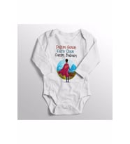 Bebek Beyaz Super Dad Doğum Günü Hediyesi Baskılı Zıbın