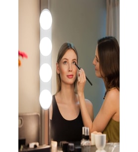 Taşınabilir Güçlü Vantuzlu & Duvar Sabitlemeli Pilli Makyaj Lambası 4 Ampüllü Led Makeup Işığı
