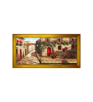Manzara Temalı Kanvas Tablo 80 x 110 cm Gold Çerçeve