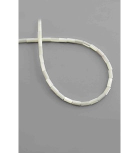 Sedef Doğal Taş Parlak Beyaz Silindir Kesim 3x7mm Dizi [AA]