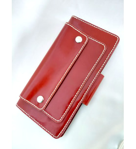 Hakiki Deri Vintage Tasarım Unisex Telefon Bölmeli Seyahat Cüzdanı & Pasaportluk & Portföy Çanta