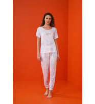 Pjs 23238 Kadın Kısa Kollu Pijama Takımı (Mavi)