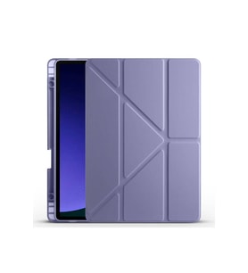 Samsung Galaxy Tab S9 FE Uyumlu Kılıf Zore Tri Folding Kalem Bölmeli Standlı Kılıf