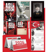 Asla Vazgeçme - Ayraç - Kartpostal - Poster - Baronlar Savaşı -  2026 Ajanda Kalpaklı - Ay Yıldız Duvar Takvimi - Masa Takvimi