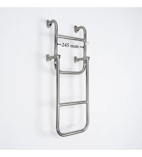 Sealux Katlanabilir Paslanmaz Tekne Merdiveni (2+2 Basamaklı) En: 24.5 cm Boy: 8