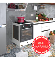 Kenzlife ankastre modülü kabini altın3 byz fırın ocak dolabı kapaklı ayaklı