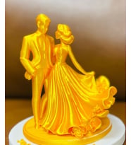14CM Gold Aşk Evlilik temalı Masaüstü Obje Dekor Ürünü Mini Süs