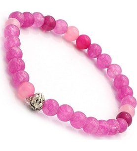 Pembe Ceyt Doğal Taş Bileklik (Fuşya)