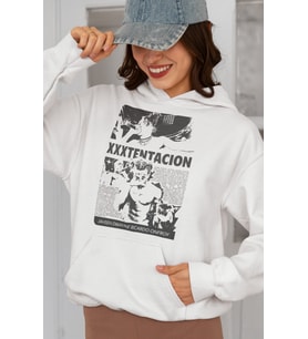 XXX Tentacion Rapper Baskılı Unisex Oversize Şarkıcı Hoodie
