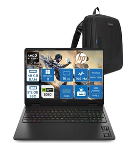 HP Omen Gaming Amd Ryzen™ Aı 7 350 48GB Ddr5 512GB SSD 16" Inch 8GB/RTX5060 2k (1920 x 1200),144 Hz, IPS 300NIT Mikro Kenarlı Yansımasız WIN11PRO Gaming Bilgisayar C12CSEAP17+ZETTAÇANTA
