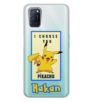 Oppo Pikachu Tasarımlı Şeffaf Telefon Kılıfı