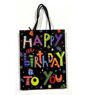 Happy Birthday Karton Hediye Poşeti 18X23Cm - 2 adet