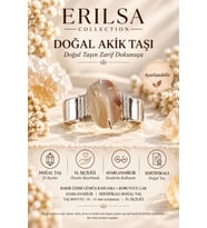Sertifikalı Doğal Akik Taşı Yüzük Açık Kahve Gümüş Kaplama Bakır Kasa Ayarlanabilir