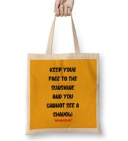 Positive Quotes Gift -Motivational Success - Entrepreneurs İnspiration Bez Çanta Uzun Saplı