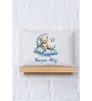 Pia Baby Premium %100 Pamuk İsme Özel Erkek Bebek Yastık Kılıfı 35*45 cm 5068-12
