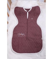 Babyhola Çift Fermuarlı Kundak Ayaklı Uyku Tulumu Kız Erkek Bebek Yenidoğan 0-24 ay 12613  (Bordo)