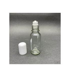 20ml şeffaf cam şişe roll-on şişe, 120 adet, bilye başlıklı şişe, cam şişe, roll-on şişesi