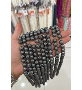 Hematit Taşı Küre Kesim Parlak Füme 10mm Doğal Taş Dizi