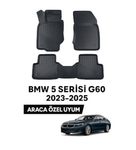 Bmw 5 Serisi G60 2023 Sonrası Uyumlu 3D Kauçuk Oto Paspas – Premium Seri
