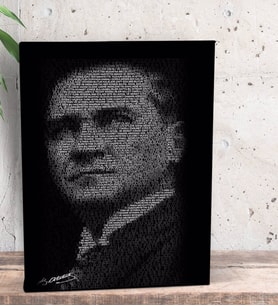 BK Gift Atatürk Temalı Dekoratif Mini Kanvas Tablo 15x20cm-11