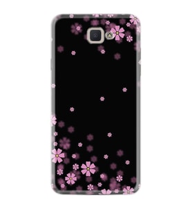 Samsung Galaxy J7 Prime J7 Prime 2 Kılıf Desenli Silikon Güzel Kılıf Black Flowers 1391