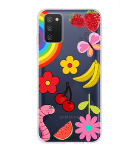PrintiFy Samsung Galaxy A02s ile Uyumlu 1mm Slim Fit Water Color 5 Baskılı Şeffaf  Kılıf