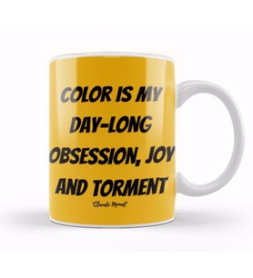 Claude Monet Quotes Gifts   Vintage Retro Rainbow Style Kupa Bardak Porselen