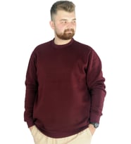 Mode XL Erkek Sweatshirt Bisiklet Yaka Basic 20131 Mürdüm