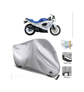 Suzuki Gsx 600 F  Arka Çanta (bağlantı Tokalı) Uyumlu SolarBlock Prime Motosiklet Brandası Örtüsü (Siyah)