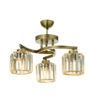 AVONNI AV-65229-3E Eskitme Kaplama Modern Avize E27 Metal Kristal 58cm