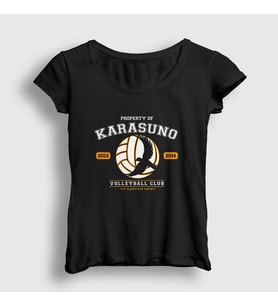 Presmono Kadın Siyah Karasuna Voleybol Anime Haikyu T-Shirt 237621tt