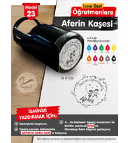 İsme Özel Öğretmenlere   Aferin Kaşesi - Aferin Mühürü M23-T666